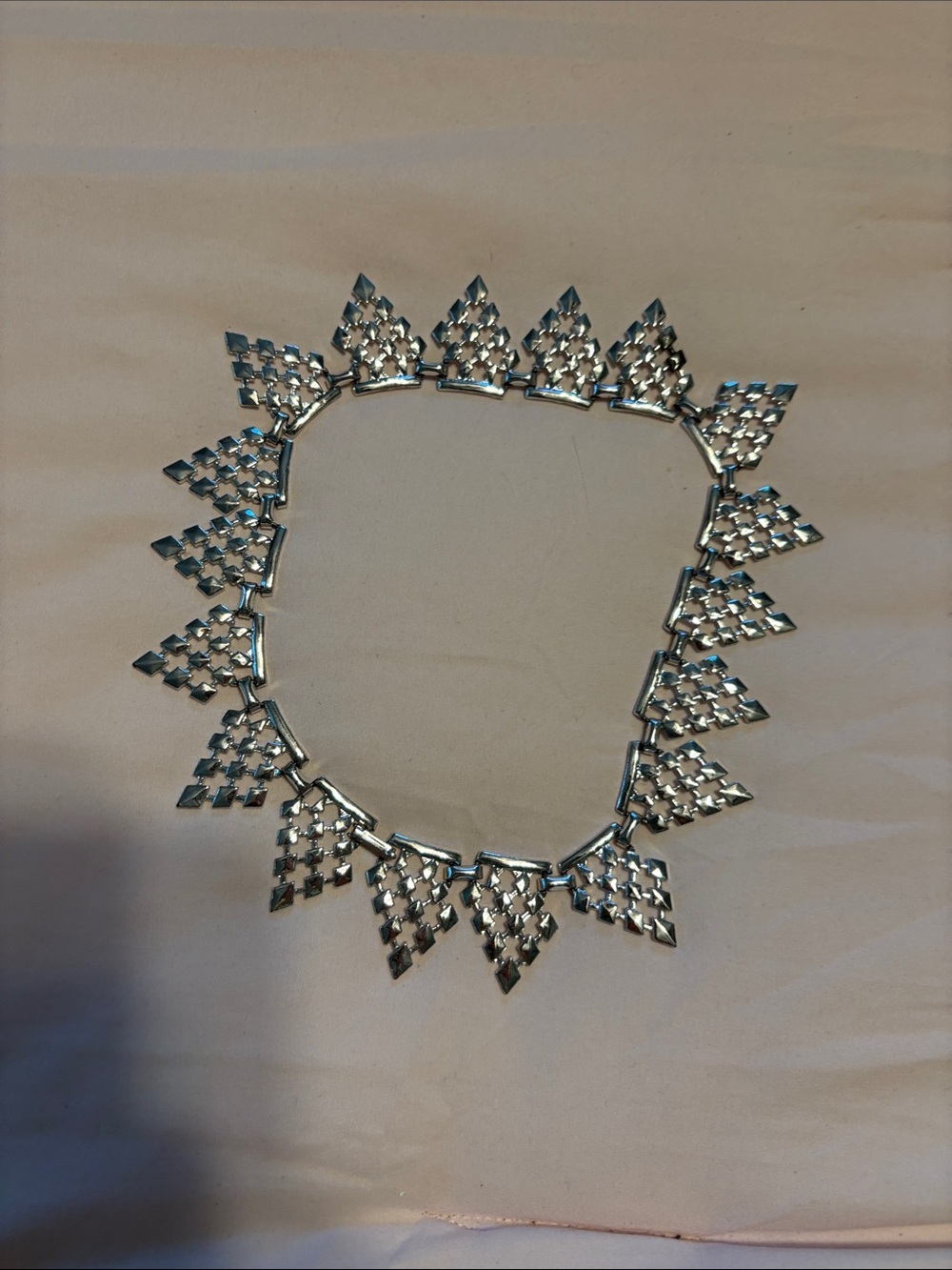 belk Silver Geometric Fringe Necklace